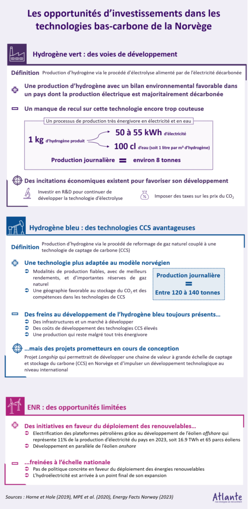 Opportunités investissement technologie bas carbone Norvgège