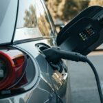 Voiture électrique recharge borne V2G