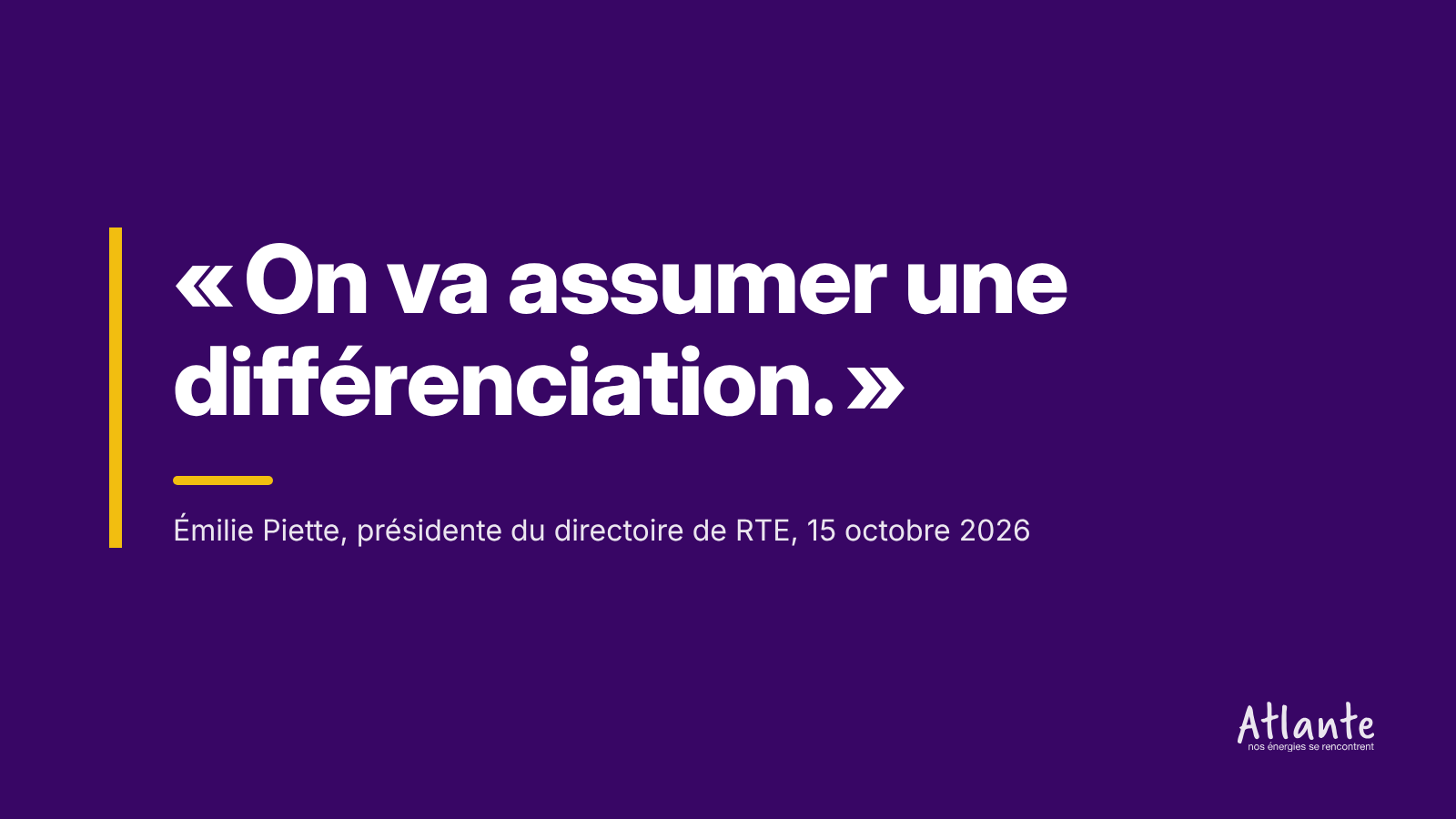 « On va assumer une différenciation », Émilie Piette, présidente du directoire de RTE